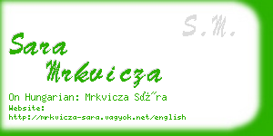 sara mrkvicza business card